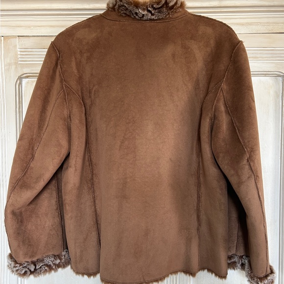 Coldwater Creek Reversible Coat Faux Suede / Faux Shearling size: PS - Picture 4 of 6